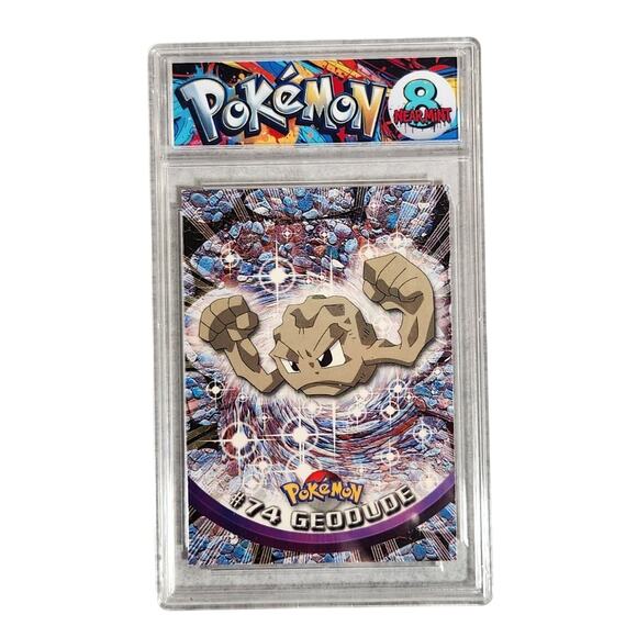 Pokemon #74 Geodude TV Animation Edition 1999 Topps Graded BDG NM 8 - Picture 1 of 6